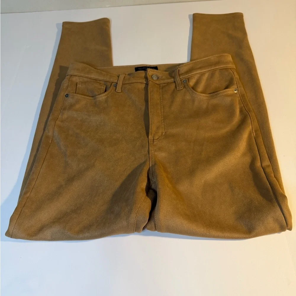 Banana Republic Womens Suede Like‎ Tan Pants Size 31/12 Tall Washwell High rise